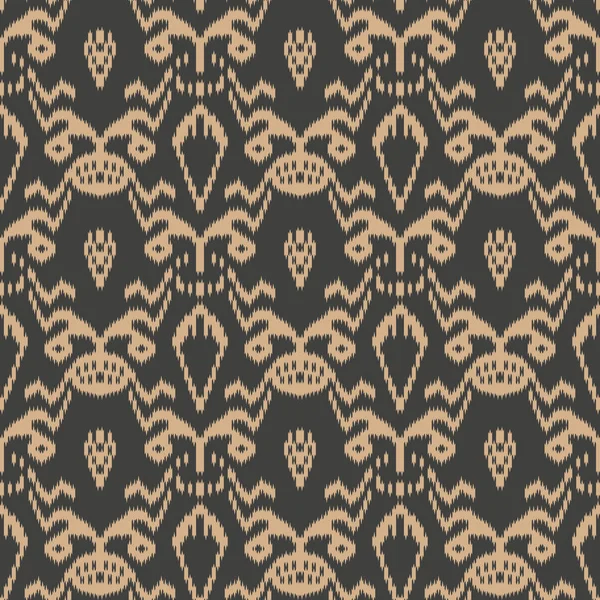 Vector Damask Naadloze Retro Patroon Achtergrond Zaagtand Plantentuin Kruis Plant — Stockvector