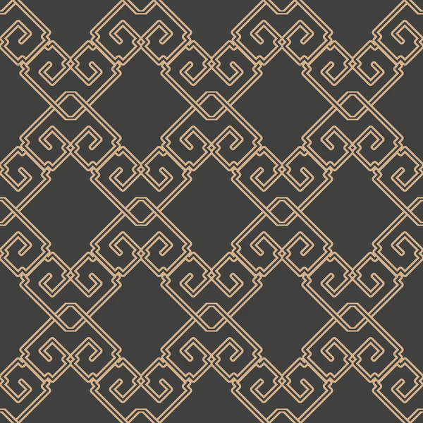 Vector Damask Fără Sudură Retro Model Fundal Spirală Cruve Cruce — Vector de stoc