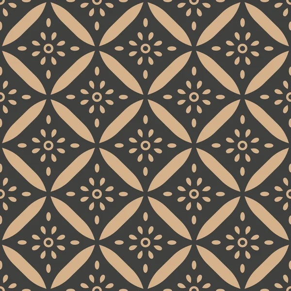 Vektör damasko Dikişsiz retro desen arka plan eğrisi yuvarlak çapraz çerçeve çiçek çiçek dürbünü. Zarif lüks kahverengi tonlu tasarım duvar kağıtları, arka planında ve sayfa doldurmak için.