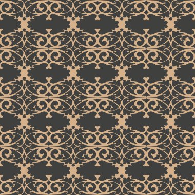 Vektör damasko Dikişsiz retro desen arka plan