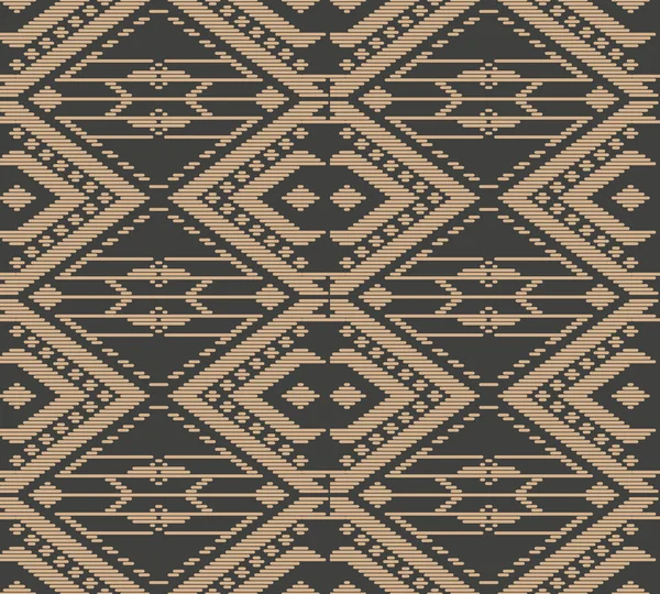 Vector Damassé Sans Couture Motif Rétro Arrière Plan Aborigène Géométrie — Image vectorielle