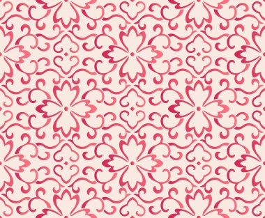 Zarif sorunsuz Çin stili Botanik Bahçesi sarmal eğri çapraz çiçek çerçeve asma desen arka plan. Geleneksel retro duvar kağıdı tasarımı.