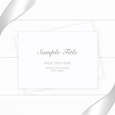 Düz yatıyordu üstten görünüm zarif beyaz kompozisyon kağıt gümüş şerit ahşap arka plan üzerinde.