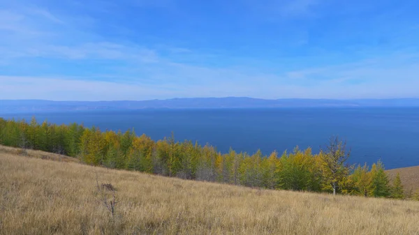 Wunderschöner Blick Auf Die Baikalinsel Olchon Einem Sonnigen Tag Irkutsk — Stockfoto