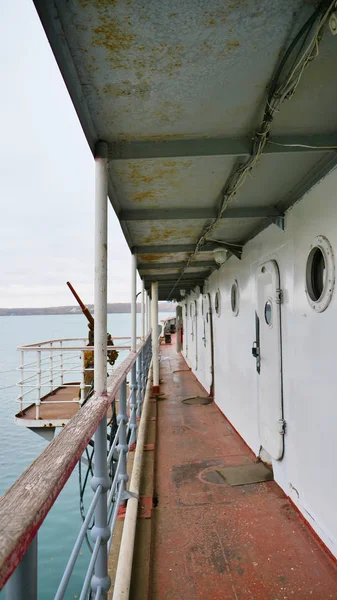 Retro Starodawny Stary Statek Przy Przejściu Angara Icebreaker Statek Irkuck — Zdjęcie stockowe
