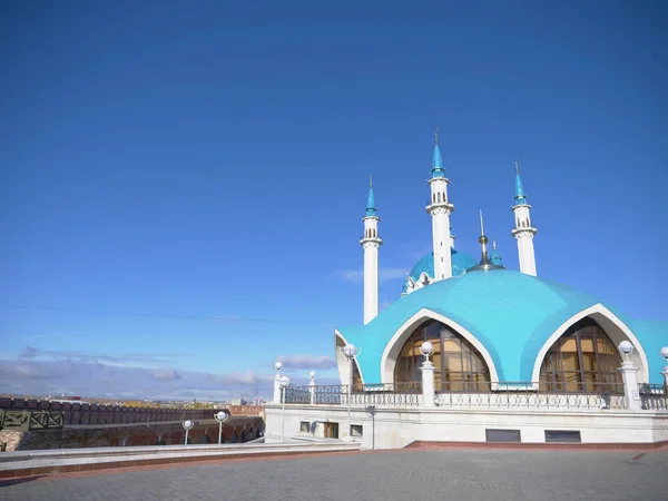 Complexe Historique Architectural Kremlin Kazan Avec Ciel Bleu Kazan Russie — Photo