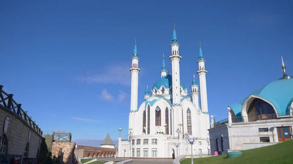 Complejo Histórico Arquitectónico Del Kremlin Kazán Con Cielo Azul Kazán — Foto de Stock