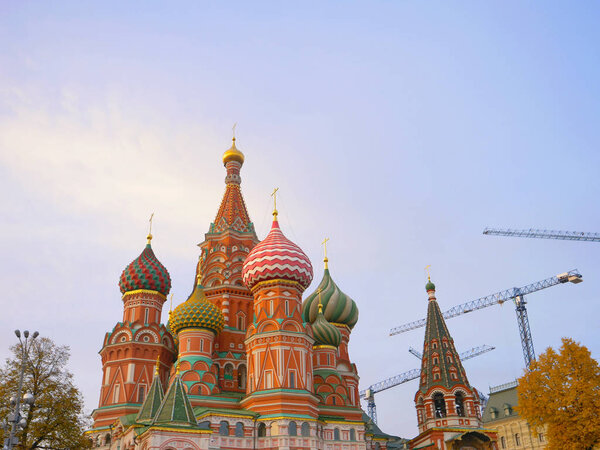 St. Basil's Cathedral in Red Square Moscow Kremlin, Russia.