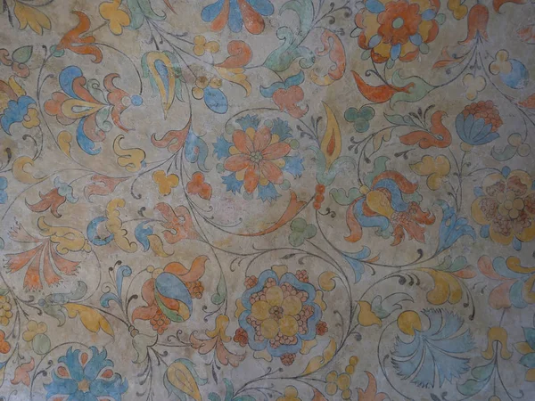 Kızıl Meydan Moskova Kremlin, Rusya Aziz Basil Katedrali Retro vintage iç cephe duvar boyama.