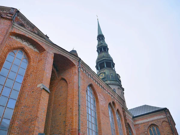 Famosa Vista Del Paisaje Arquitectura Letonia Riga Casco Antiguo — Foto de Stock