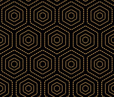 Japon tarzı altın Dikişsiz desen arka plan görüntü çokgen geometrisi nokta çizgili çerçeve
