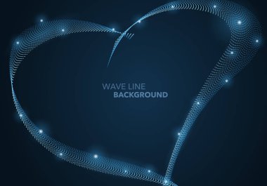 Fütüristik soyut dalga Noktalı Gradyan çizgi ve aydınlatmalı ışık şablon arka plan top. Fikir baskı ve web promosyon tasarımı için.