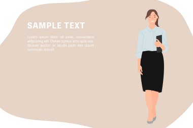 Çizgi film insanların karakter tasarım afiş şablon akıllı zarif BÜ