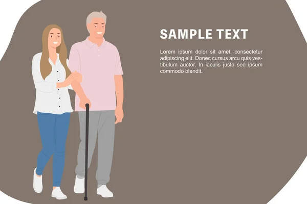 Desenhos animados pessoas design de personagem banner template —  Vetores de Stock