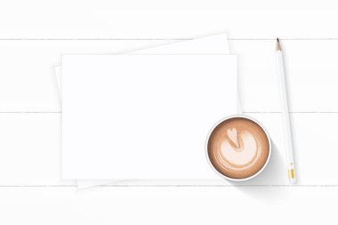 Düz yatıyordu üstten görünüm zarif beyaz Noel kompozisyon kağıt penc