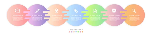 Diseño de infografía vectorial plantilla de interfaz de usuario etiquetas de gradiente de colores a — Archivo Imágenes Vectoriales