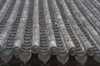 Tianshu 'da geleneksel Çin Konutları mimari seramik çatı