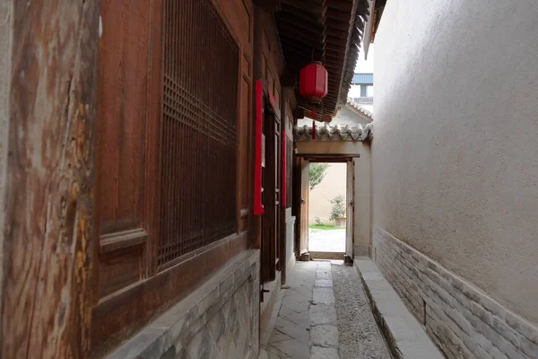 Résidences traditionnelles chinoises architecture à Tianshui Folk Art — Photo