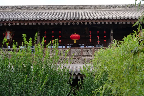 Architektura tradycyjnej chińskiej rezydencji w Tianshui Folk Art — Zdjęcie stockowe