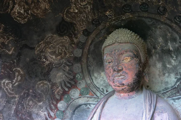 Complesso Grotta-Tempio di Maijishan nella città di Tianshui, provincia di Gansu C — Foto Stock
