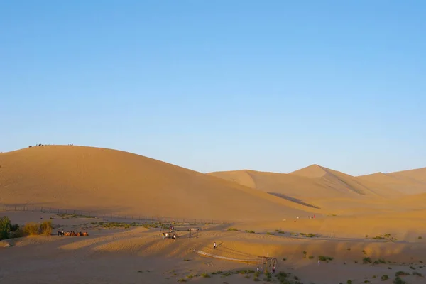 Beautiful dusk landscape view of desert in Dunhuang Gansu China. — ストック写真