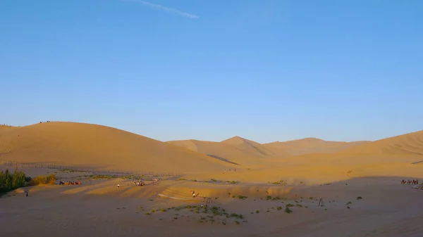 Beautiful dusk landscape view of desert in Dunhuang Gansu China. — ストック写真