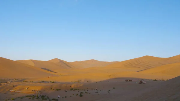 Beautiful dusk landscape view of desert in Dunhuang Gansu China. — ストック写真