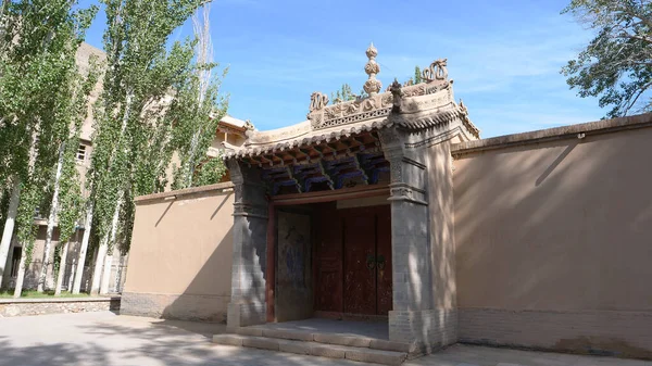 Starověká buddhismus architektura Dunhuang Mogao Grottoes v Gansu C — Stock fotografie