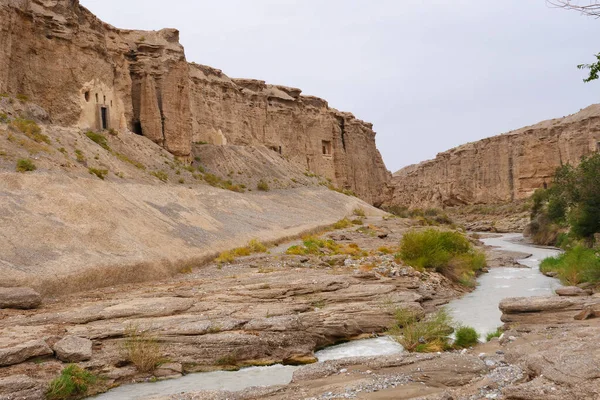 Widok na jaskinię Yulin w Dunhuang Ggansu — Zdjęcie stockowe