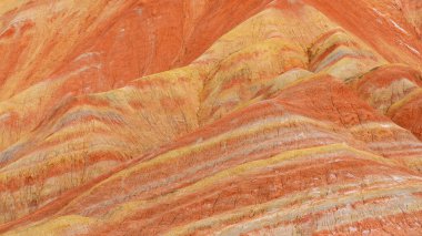 G 'deki Zhangyei Danxia Landform' un güzel doğa manzarası.