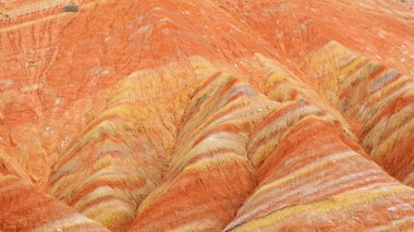 G 'deki Zhangyei Danxia Landform' un güzel doğa manzarası.