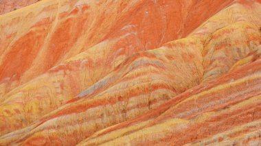 G 'deki Zhangyei Danxia Landform' un güzel doğa manzarası.