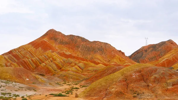 Schöne Natur Landschaft Ansicht von Zhangyei Danxia Landform in g — Stockfoto