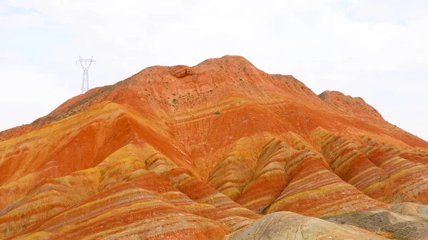 Bela paisagem natural vista de Zhangyei Danxia Landform em G — Fotografia de Stock