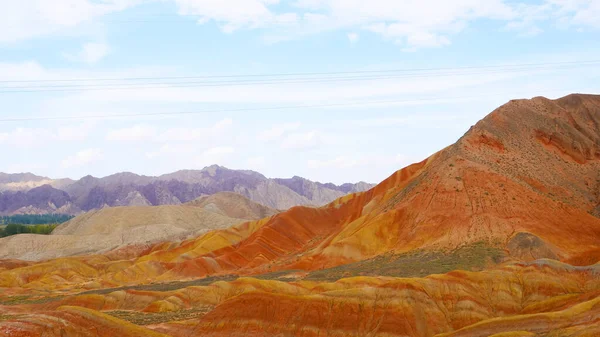 Beautiful nature landscape view of Zhangyei Danxia Landform in G — ストック写真