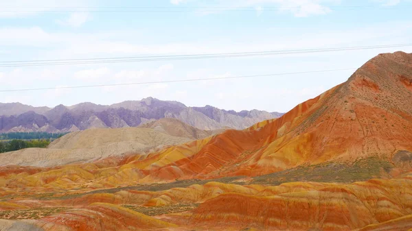 Prachtig natuurlandschap uitzicht op Zhangyei Danxia Landform in G — Stockfoto