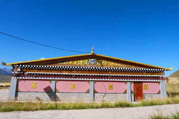 青海省的藏传佛教寺院Arou Da寺 — 图库照片