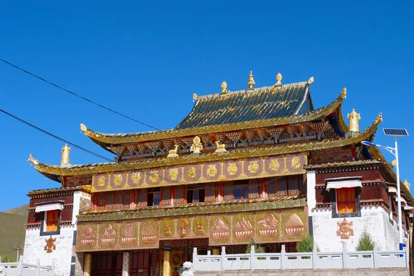Golden Summit Tibetaans Boeddhistisch Klooster Arou Temple Qinghai China — Stockfoto