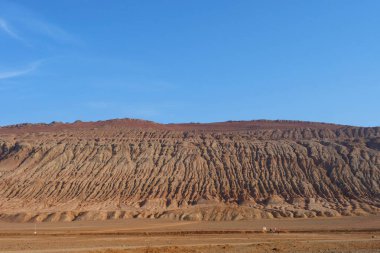 Turpan Xinjiang 'daki Yanan Dağ manzarası