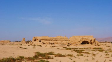 Gaochang Harabelerinin manzara görüntüsü Xinjiang Vilayeti Çene