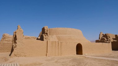 Gaochang Harabelerinin manzara görüntüsü Xinjiang Vilayeti Çene