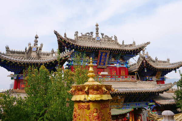 Temple of NanShan Mountain in Xining Qinghai China.