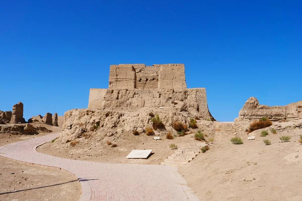 Widok na ruiny Jiaohe leżące w prowincji Xinjiang — Zdjęcie stockowe