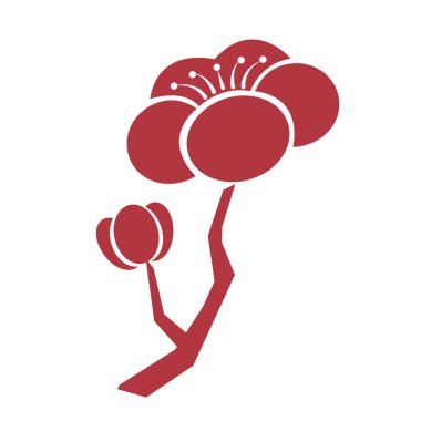 Japon tarzı vektör eriği çiçeği