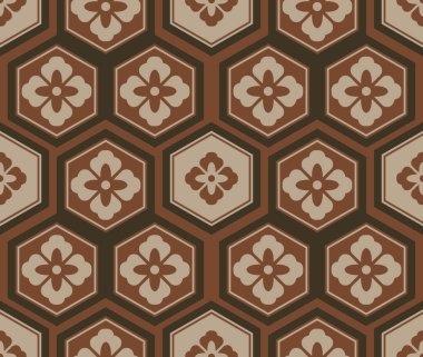 Japon tarzı geçmişe dönük dikdörtgen desensiz arka plan çokgen çerçeve çiçeği