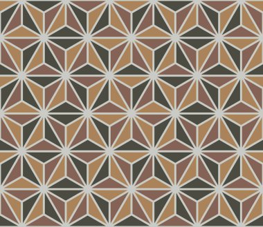 Japon stili eski model dikişsiz arka plan üçgeni çokgen geometri çapraz kaleydoskop