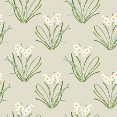 Japon tarzı eski model kusursuz arka plan zarif nergisler çiçek.