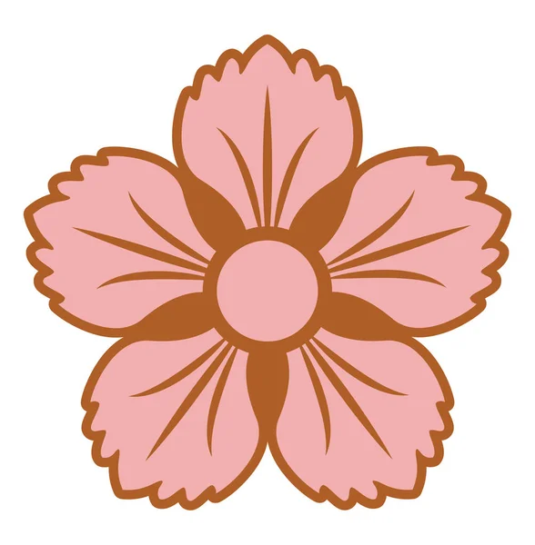 Japanese Style Vector Flower — Stock Vector
