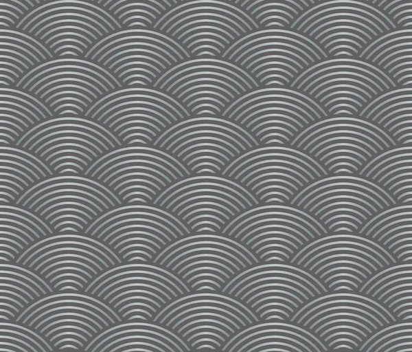 Japanese Style Retro Vintage Seamless Pattern Background Gradient Gray Scale — Stock Vector