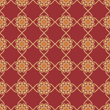 Retro vintage Çin geleneksel desenli dikişsiz arkaplan eğrisi çapraz çerçeve çizgisi